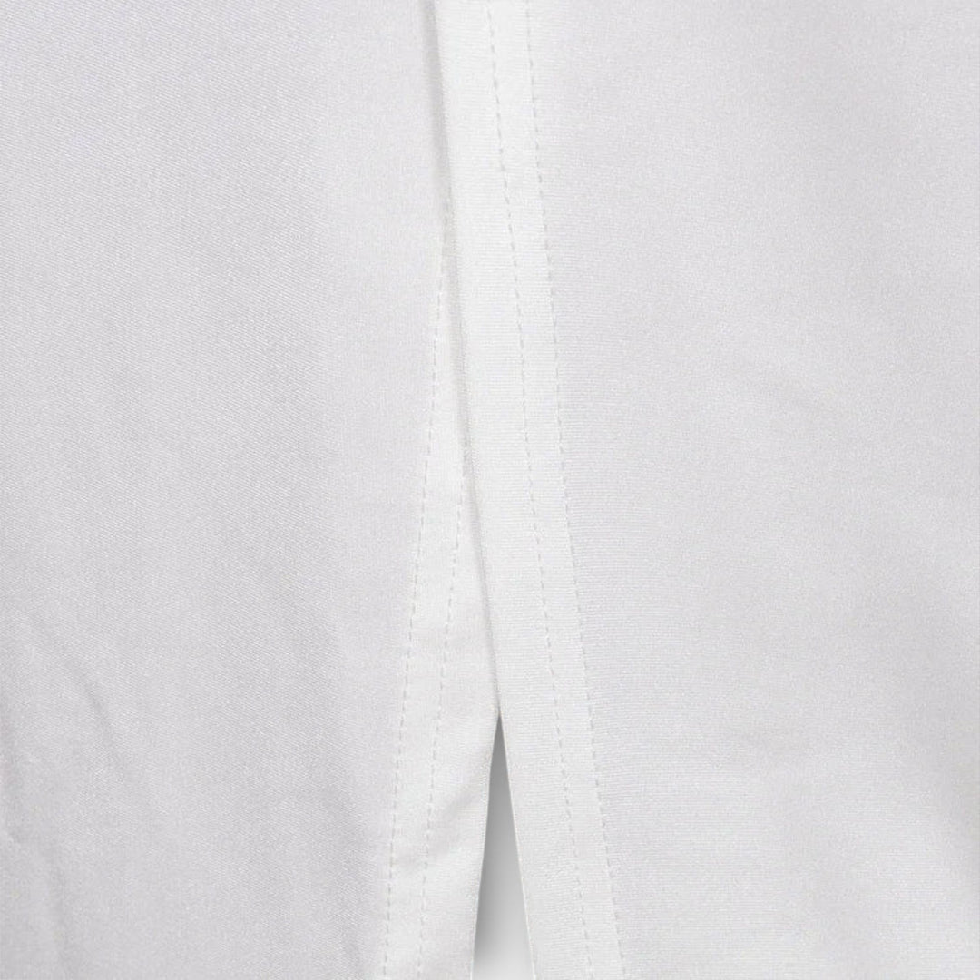 White Long Sleeve Dress with Waist Cutout and Rhinestone Accents