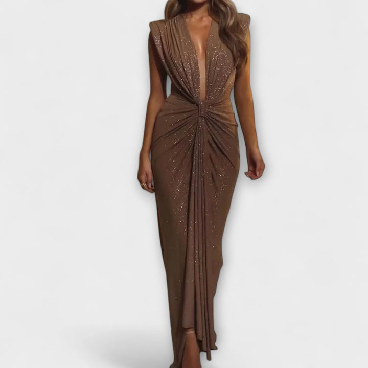 Maxi Dress Deep V-Neck
