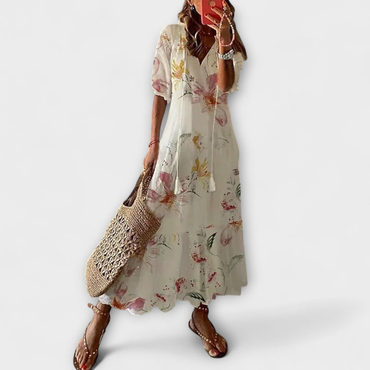 Women's Bohemian Summer Dress with Flowing Silhouette