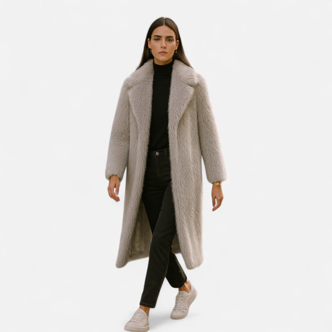Maison Vaison | Women’s Long Faux Fur Overcoat