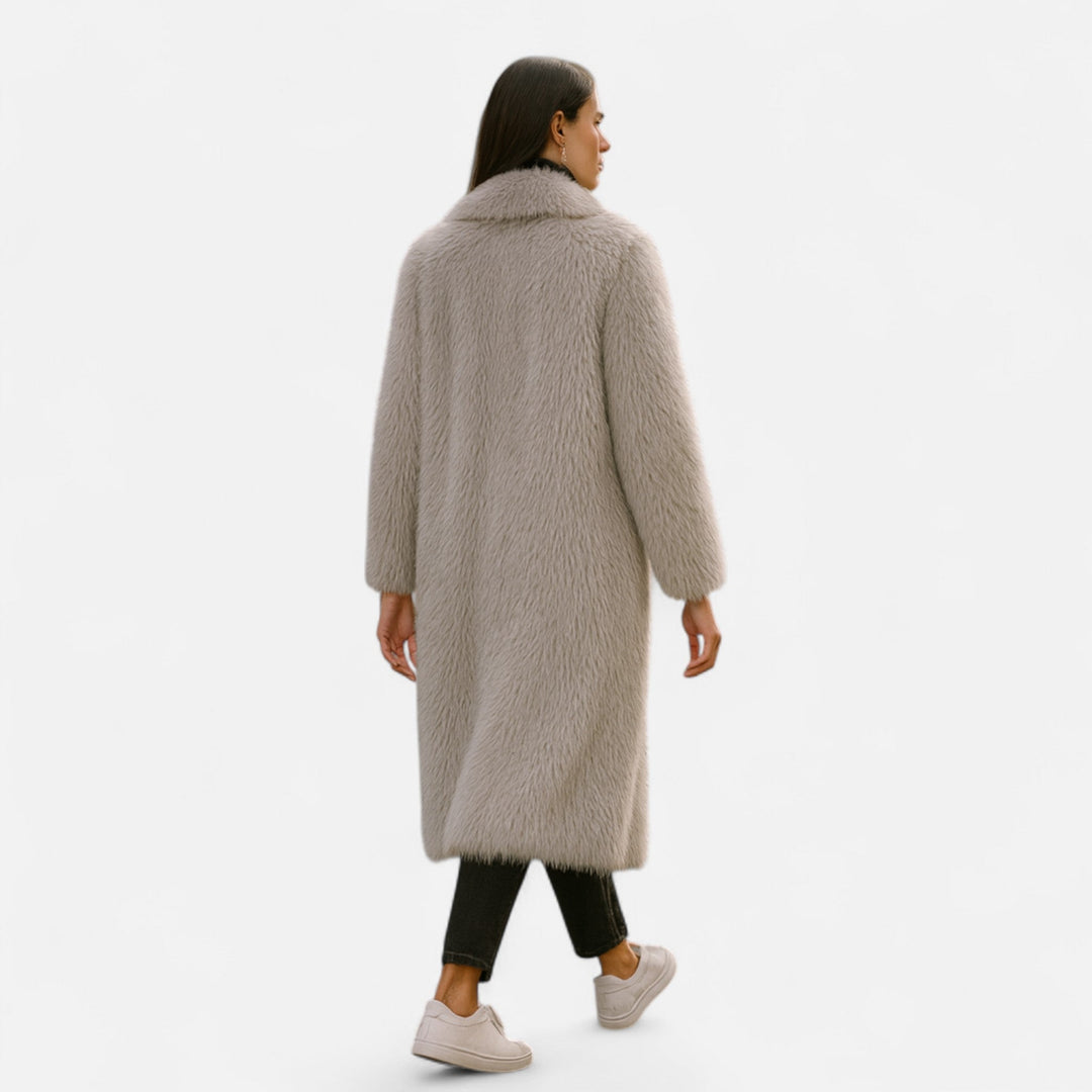 Maison Vaison | Women’s Long Faux Fur Overcoat