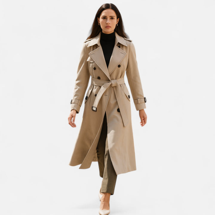Manteau Classique Femme Longue Jusqu'aux Genoux