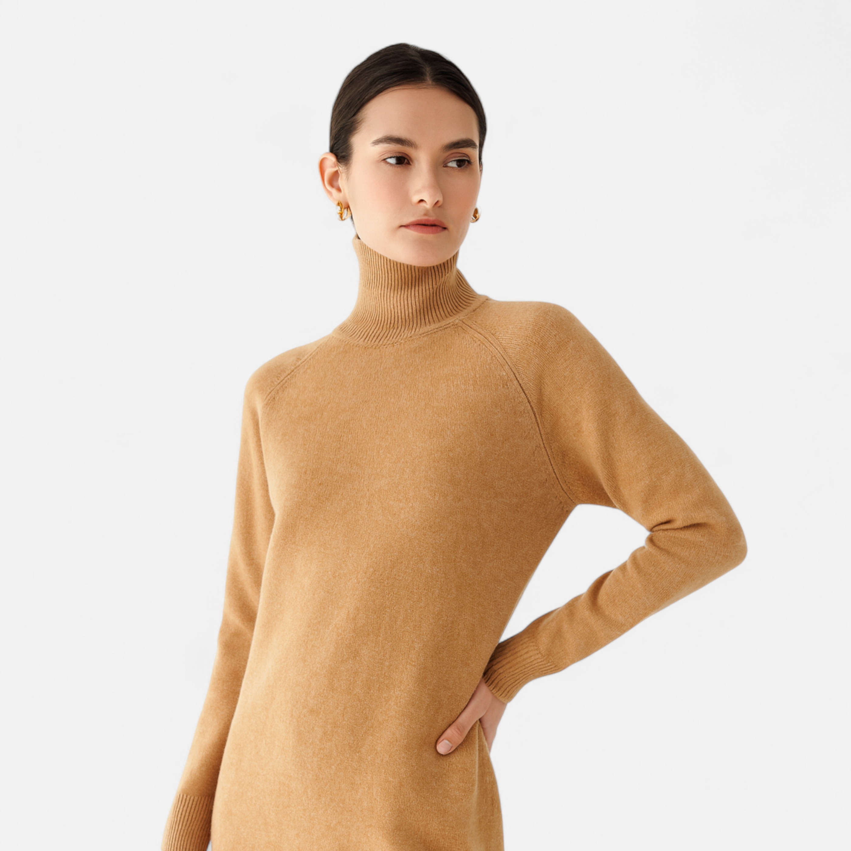 Maison Vaison | Women's Merino Wool & Cashmere Mock-Neck Sweater