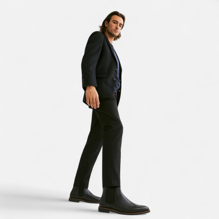 Pánské retro kožené boty Chelsea