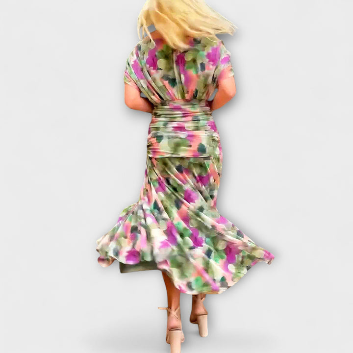 Stylish V-Neck Maxi Dress