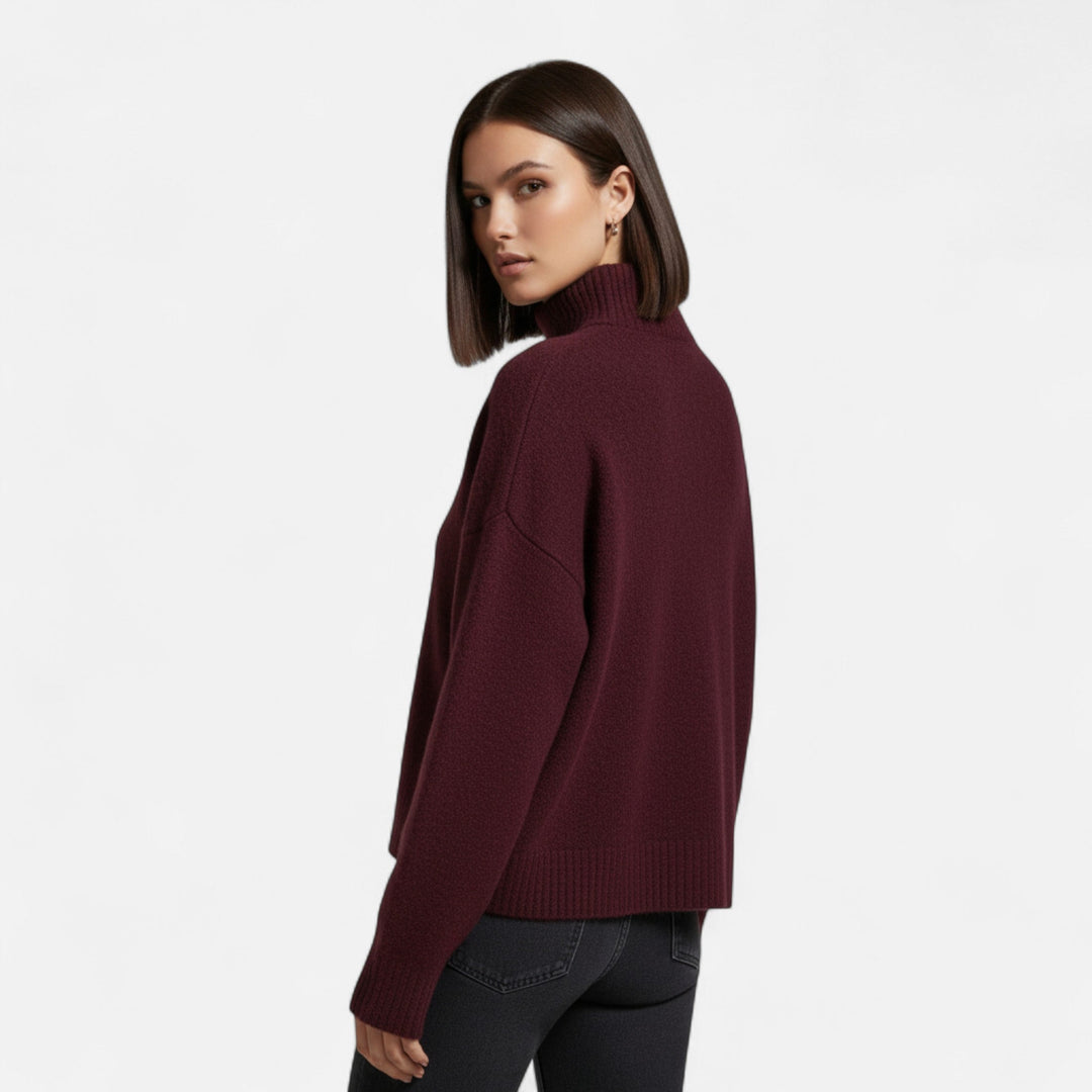 Women’s Vintage Turtleneck Sweater – Classic Winter Warmth