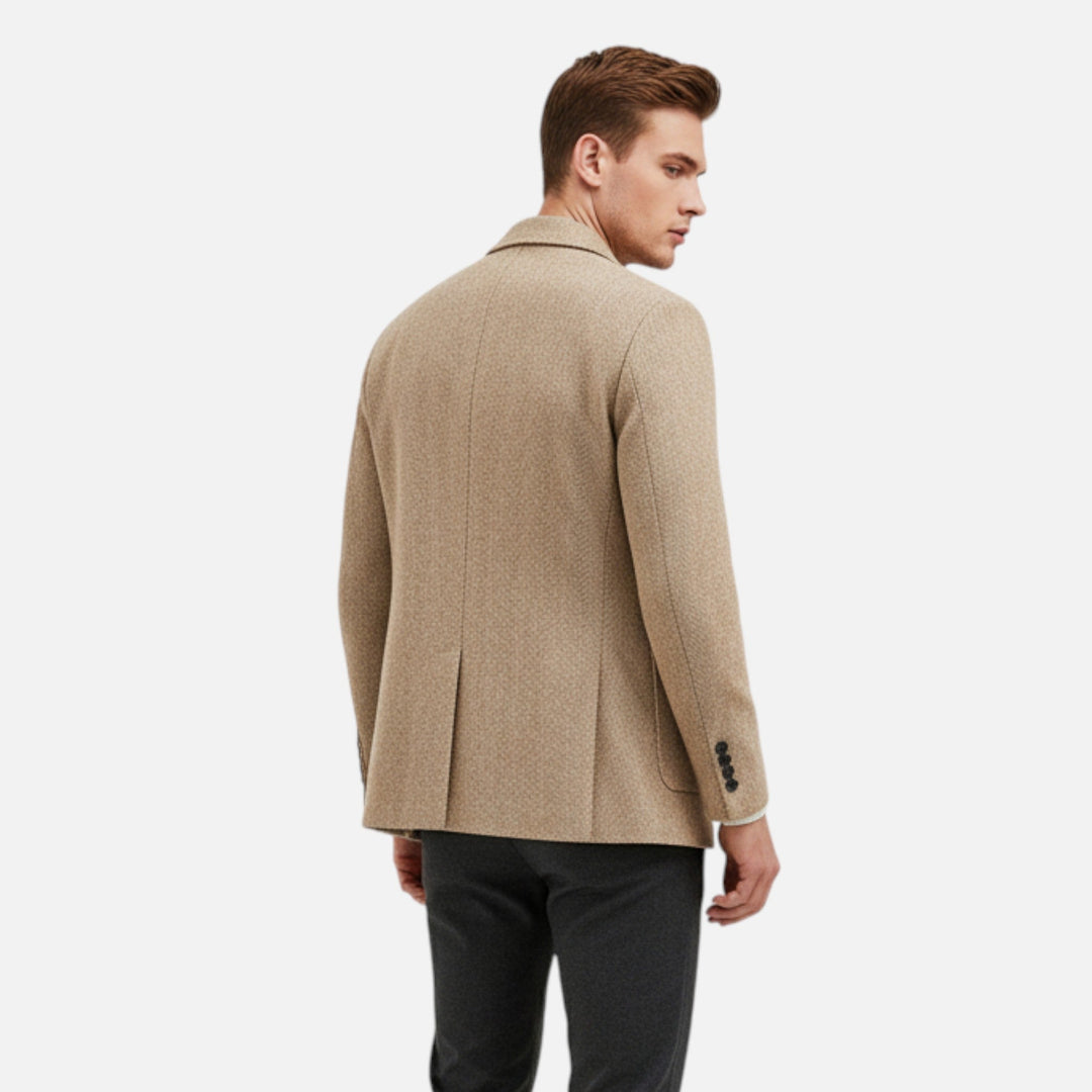 Pánský kabát z vlněné směsi – obchodní klopový elegantní střih