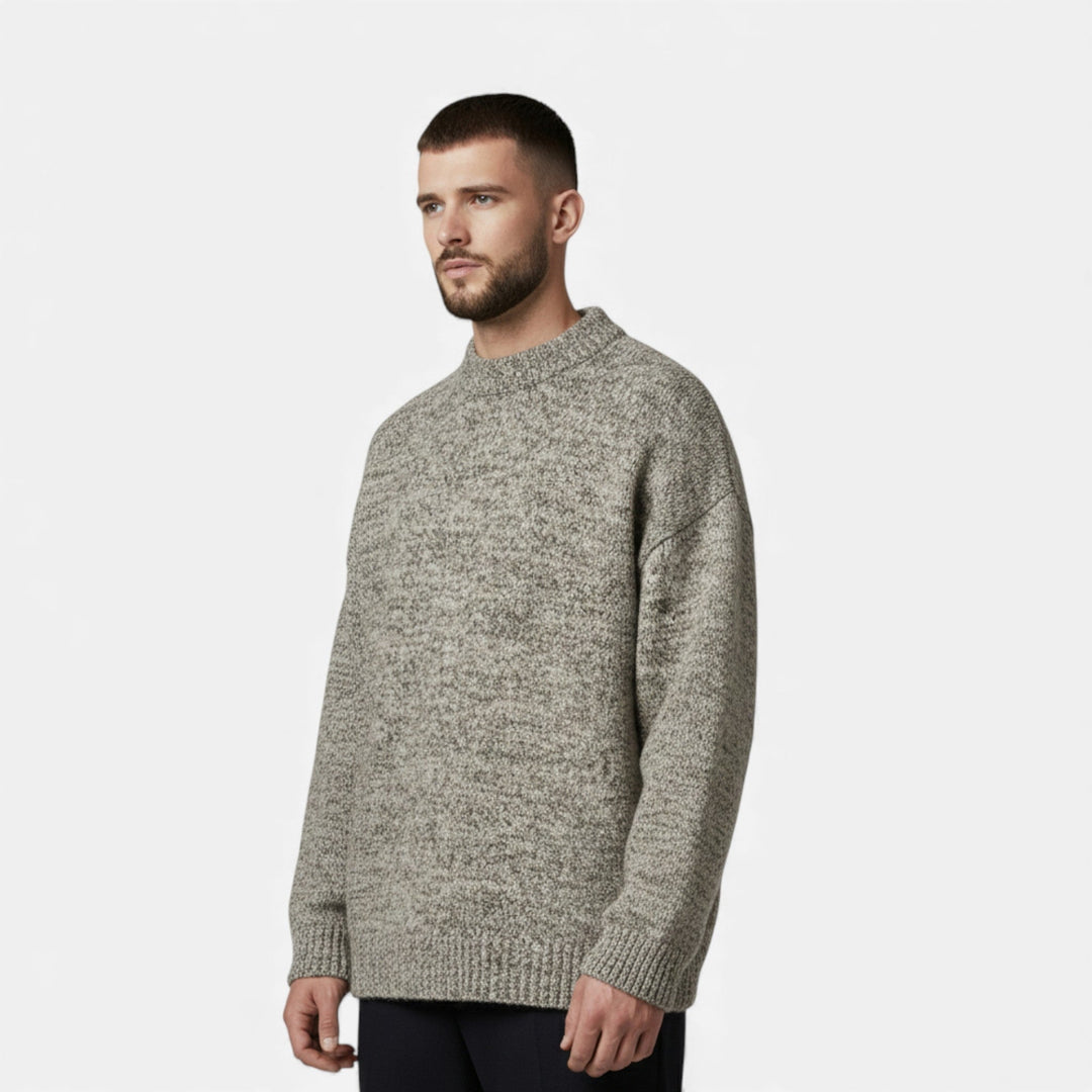 Pull à col rond effet laine pour homme
