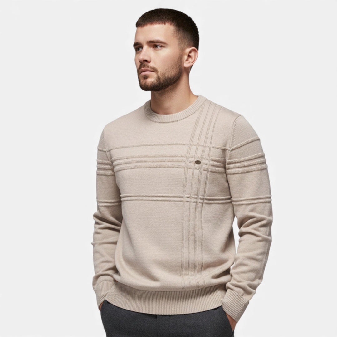 Men’s Slim Fit Structured Knit Sweater