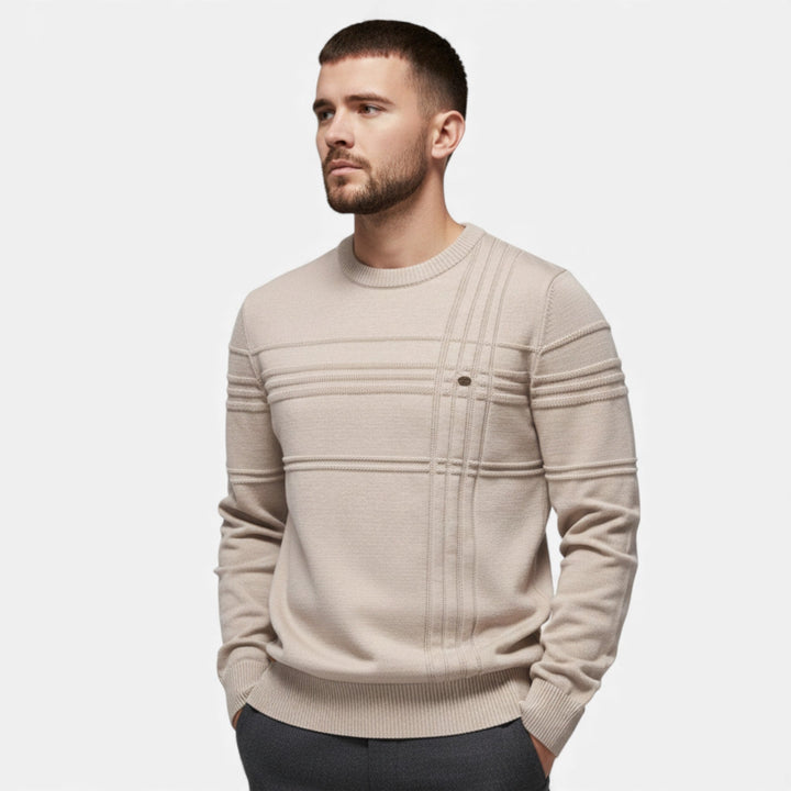 Men’s Slim Fit Structured Knit Sweater