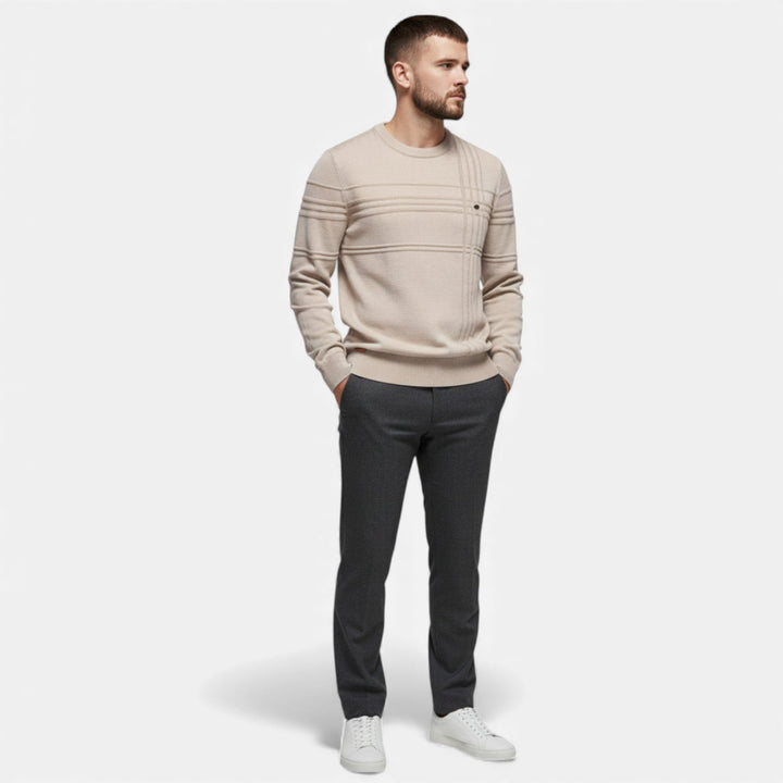 Men’s Slim Fit Structured Knit Sweater