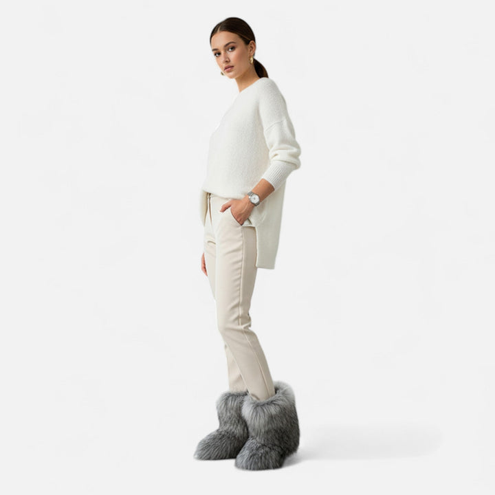 Women’s Faux Fur Boots – Winter Luxe Comfort