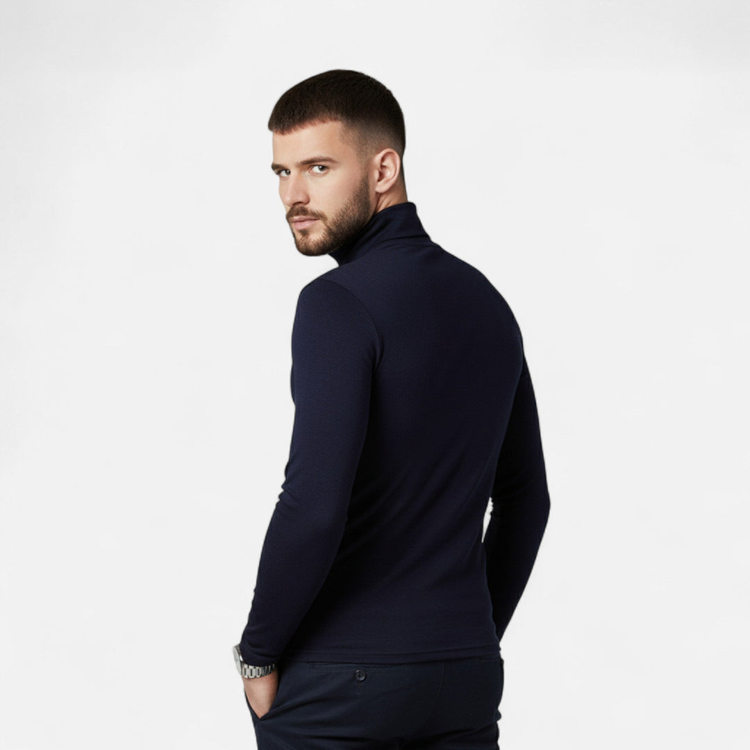 Pull col roulé ajusté pour homme – Automne Hiver extensible