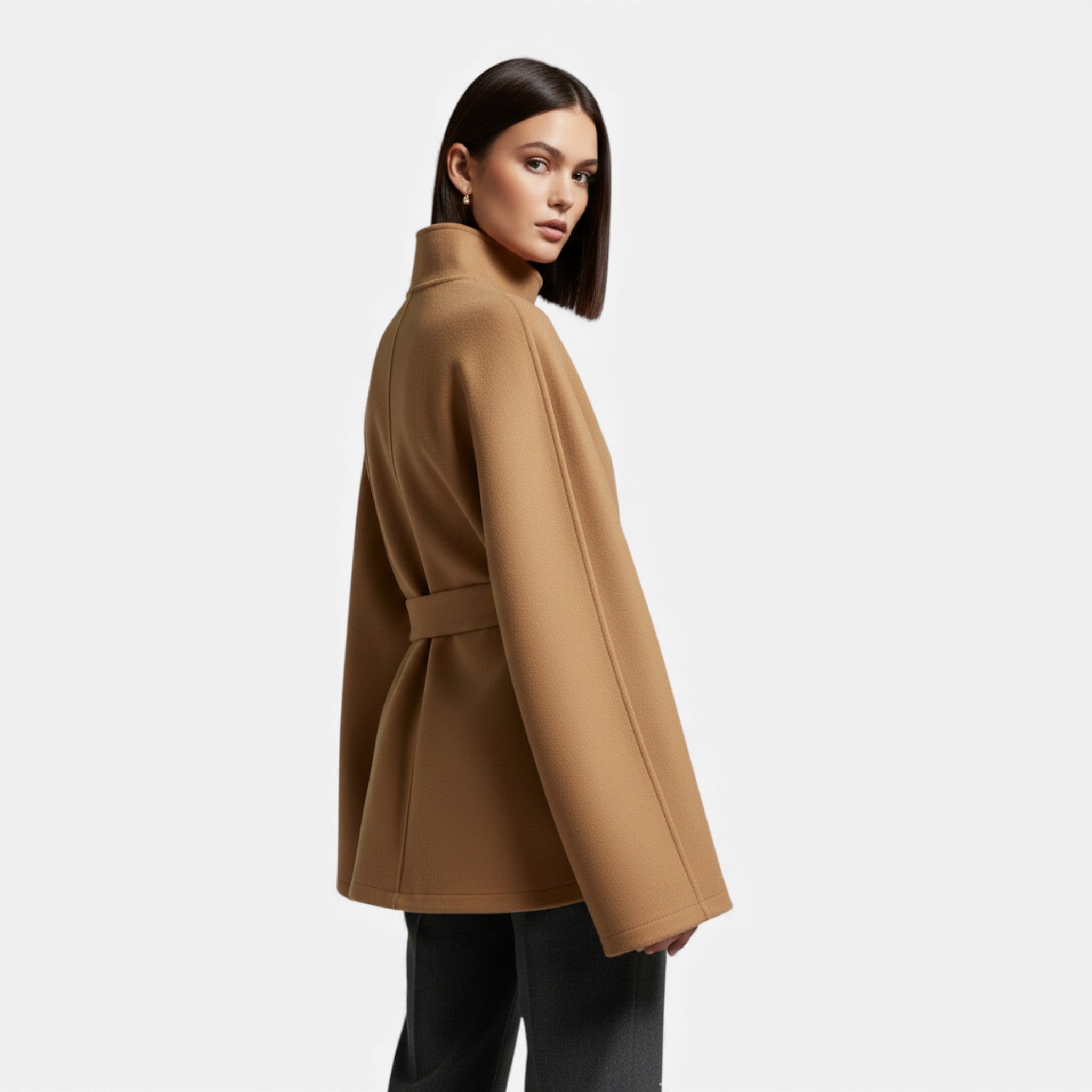 Maison Vaison | Women’s Short Belted Cape Coat