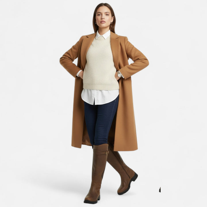 Dámské kozačky z PU kůže ke kolenům na podpatku – motiv „Andělské miminko“