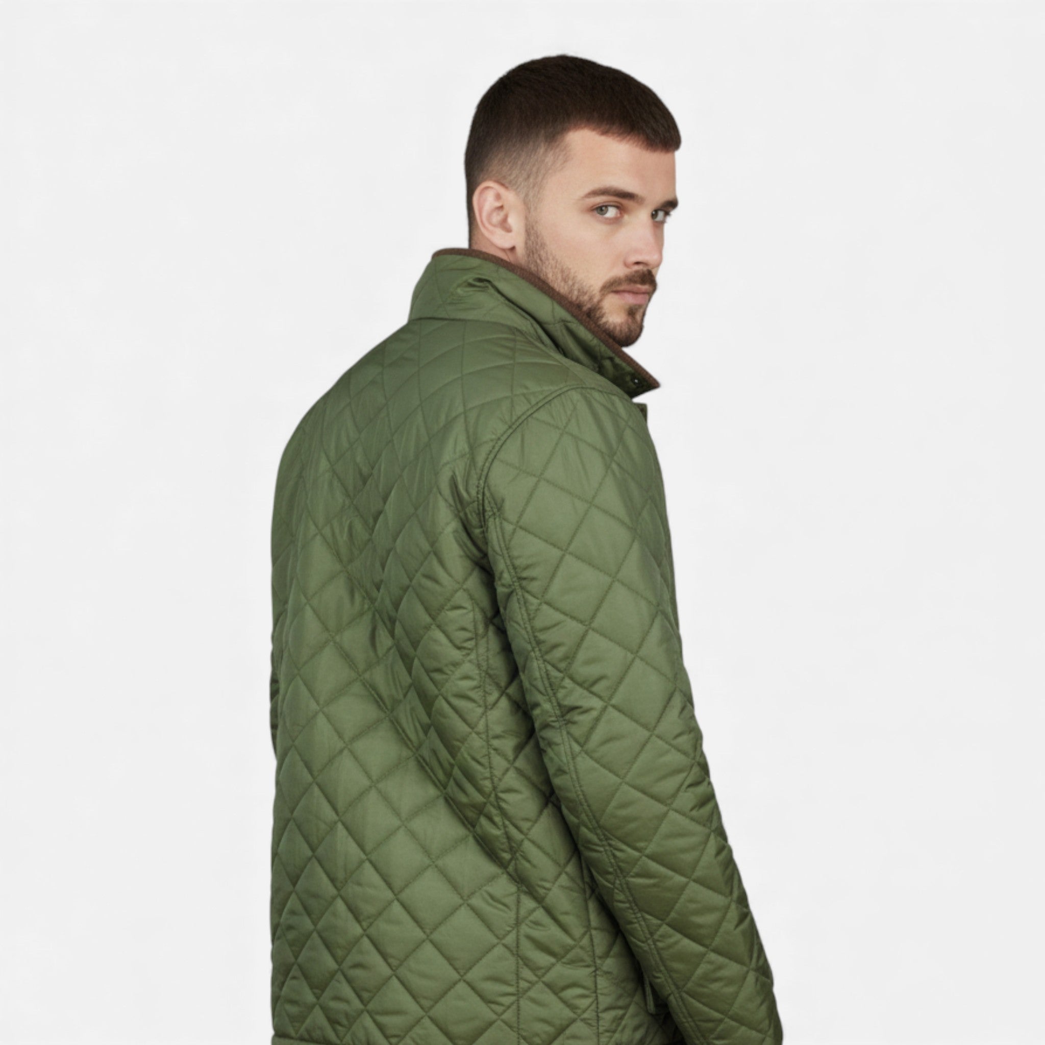 Maison Vaison | Men’s Quilted Gold Fleece-Lined Jacket