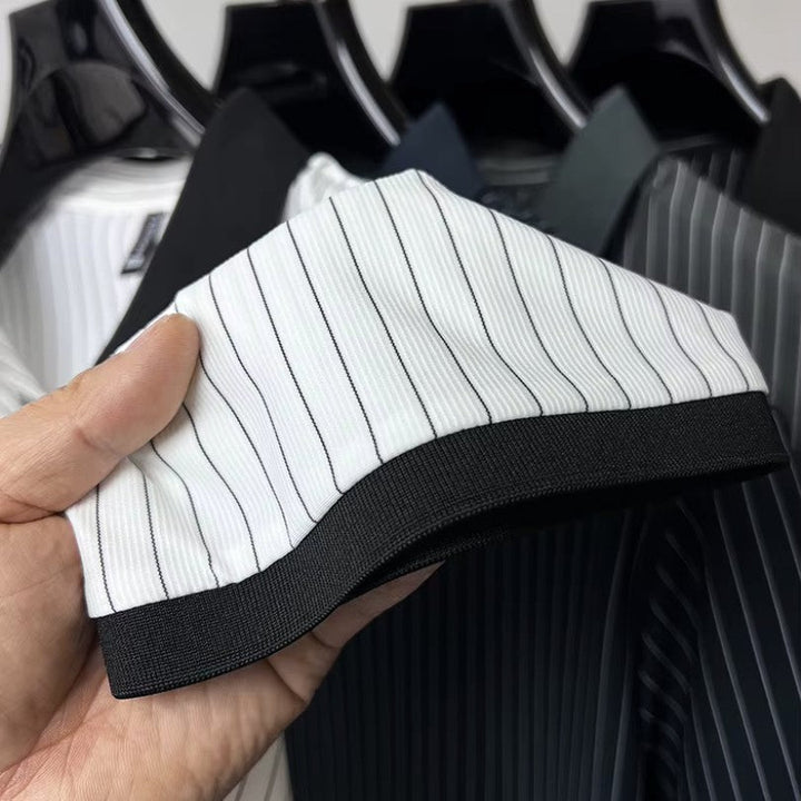 Elegancka koszulka polo w paski – męska