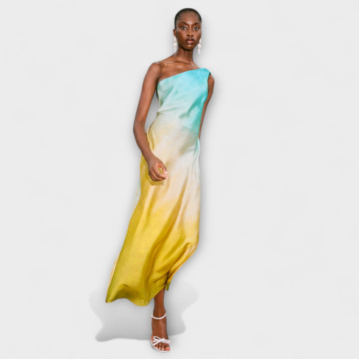 Robe midi à une épaule