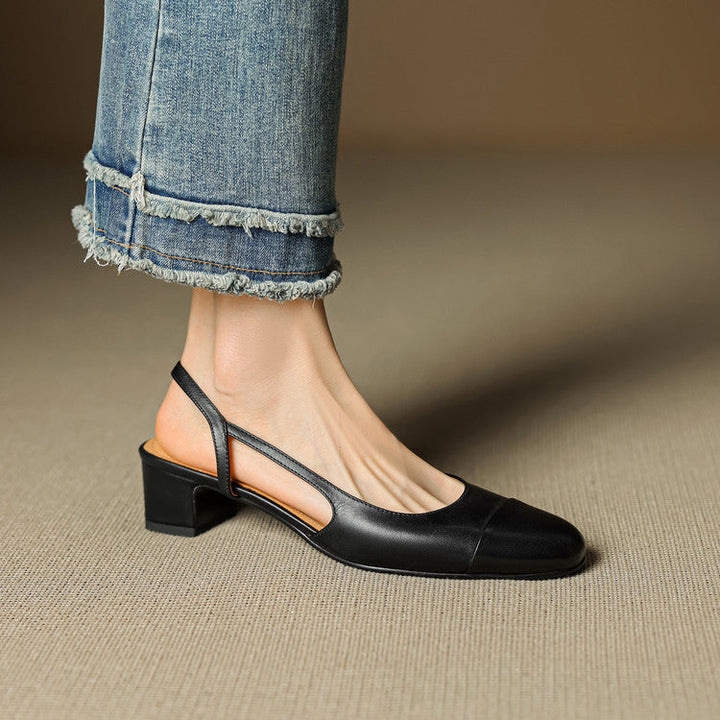 Women’s Genuine Leather Slingback Pumps