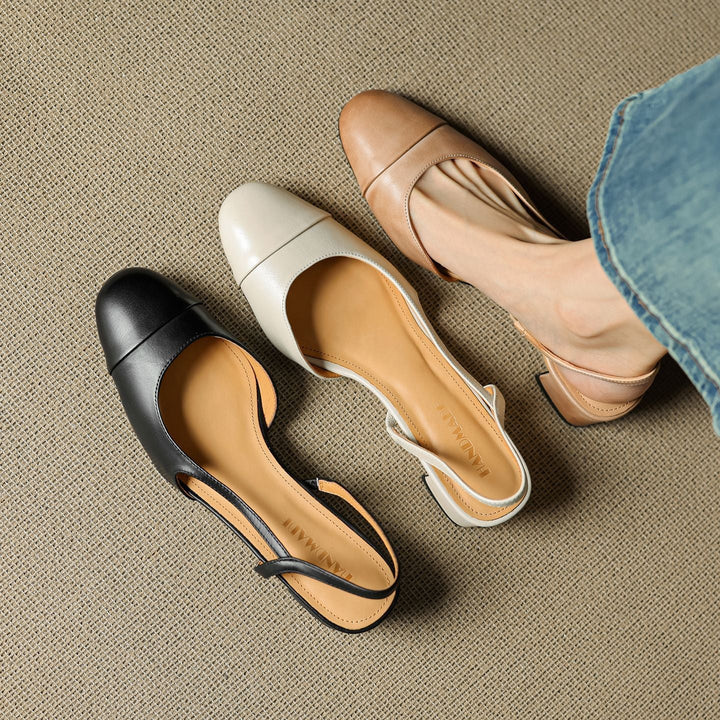 Women’s Genuine Leather Slingback Pumps