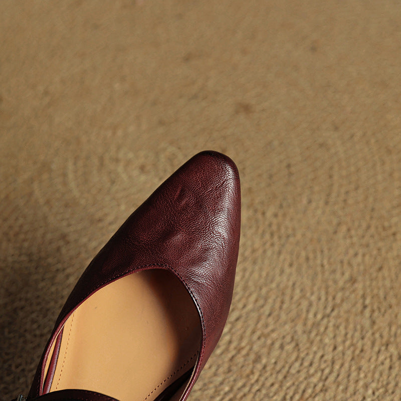 Thea pravé kožené nazouváky