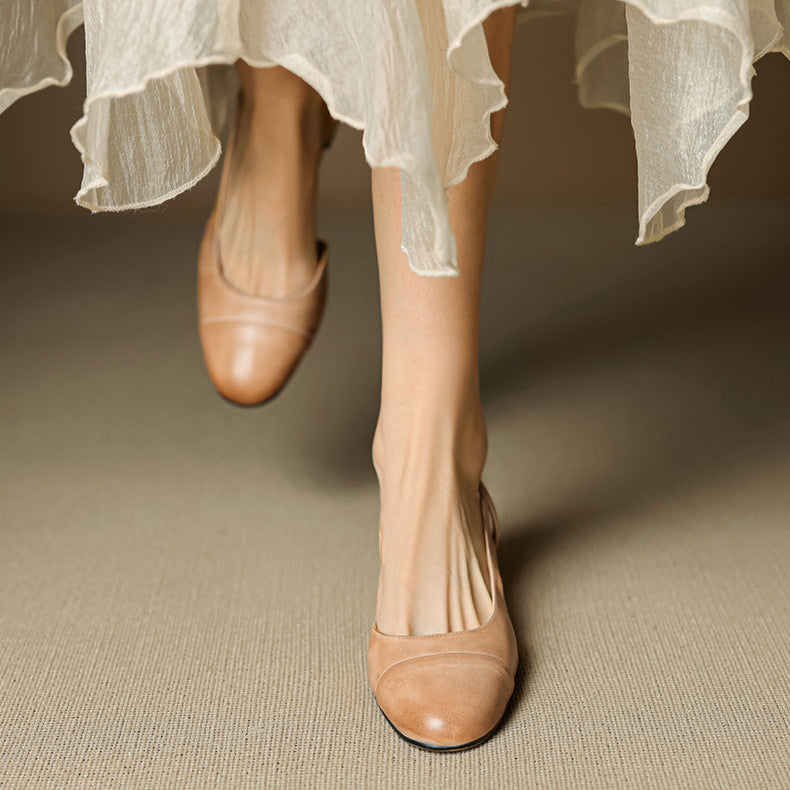 Women’s Genuine Leather Slingback Pumps