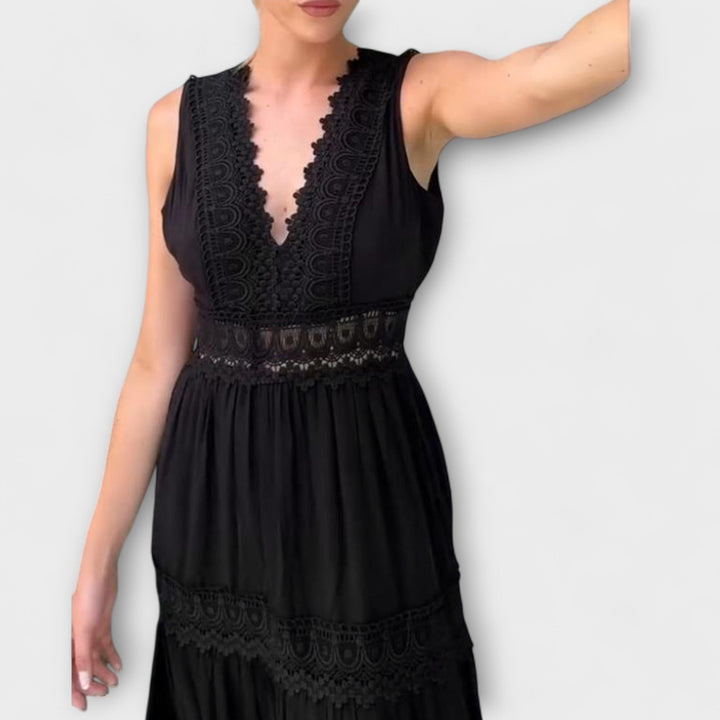 Elegant V-Neck Lace Dress