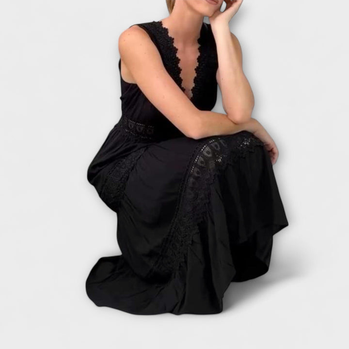 Elegant V-Neck Lace Dress