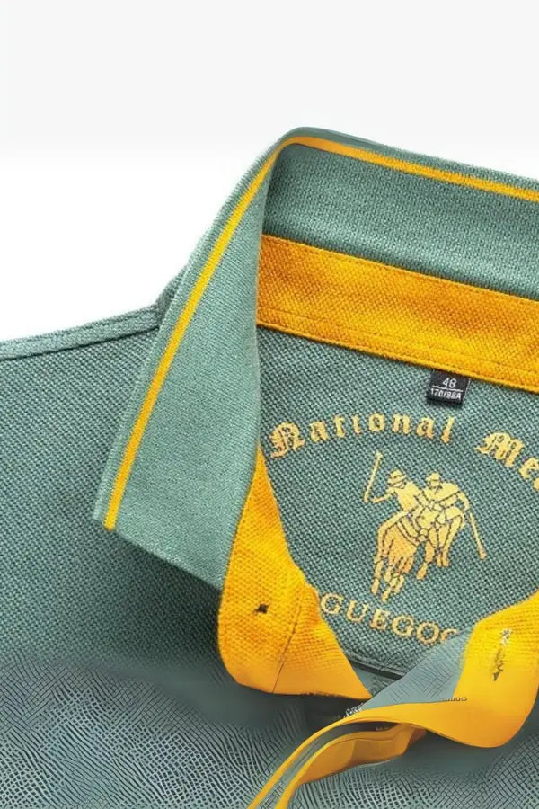 Ekskluzywna koszulka polo z kołnierzem mandaryńskim – męska