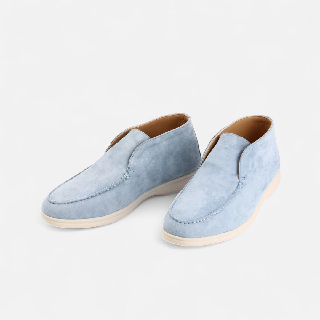 Men’s Suede Mule Loafers in Heritage Camel