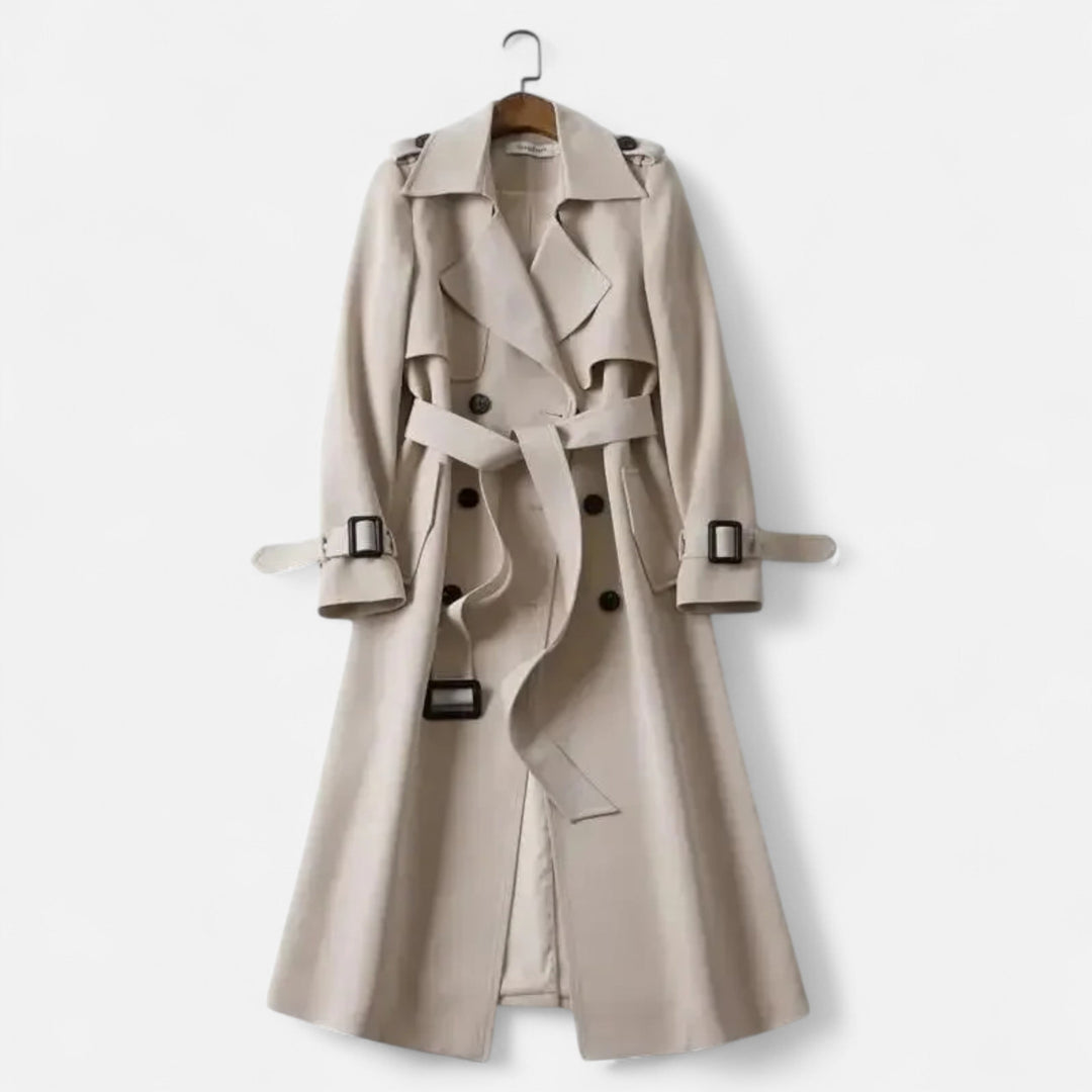 Manteau Classique Femme Longue Jusqu'aux Genoux