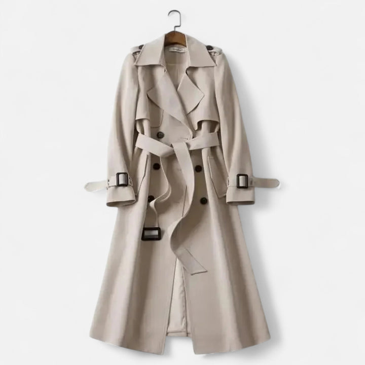 Manteau Classique Femme Longue Jusqu'aux Genoux