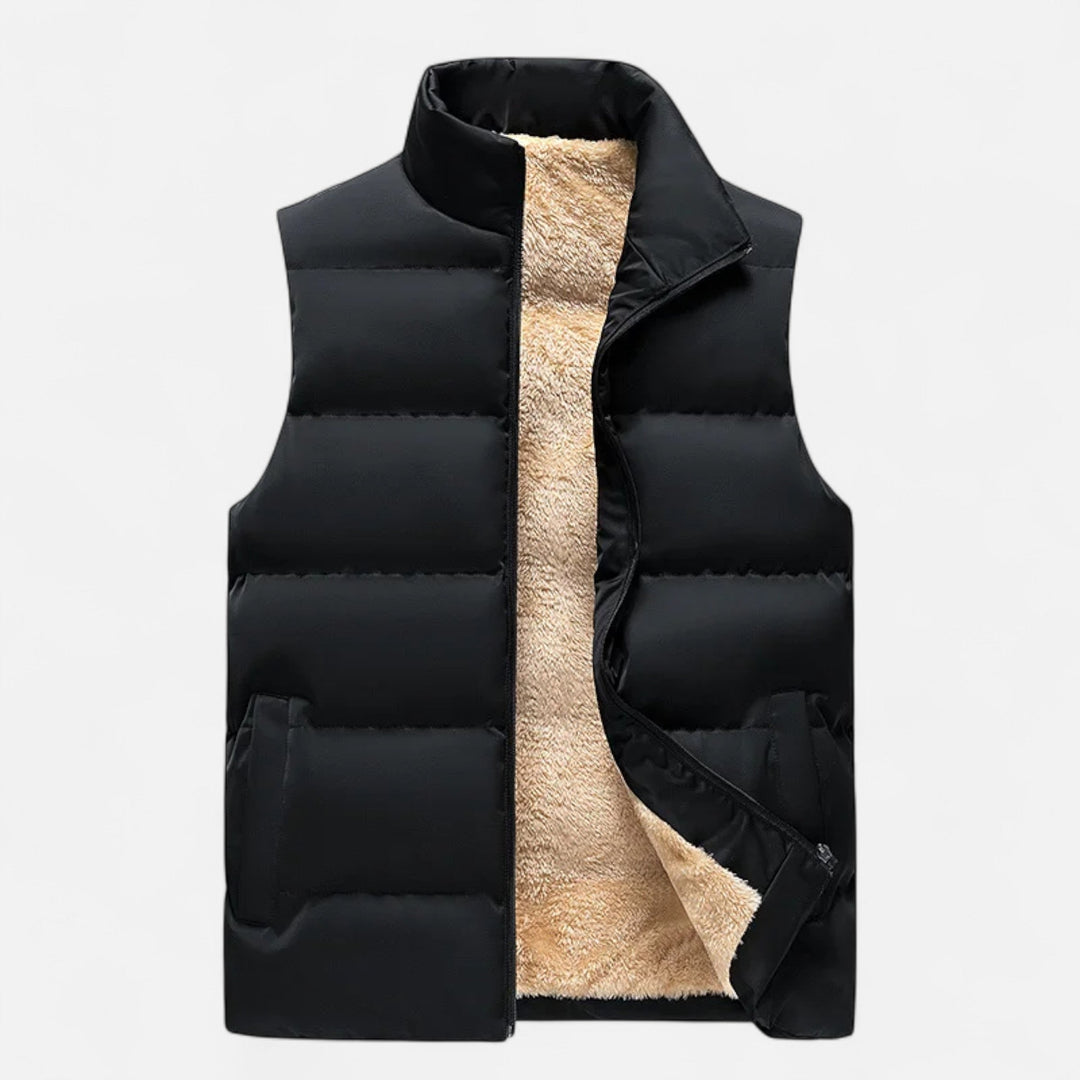Gilet d'hiver pour homme en laine d'agneau