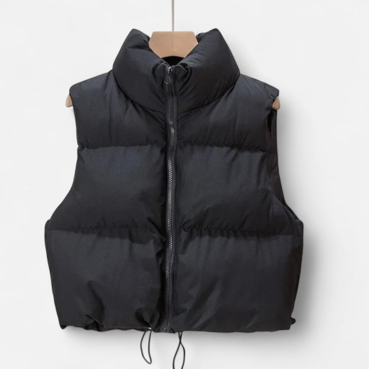 Gilet d'hiver élégant pour femme à taille haute