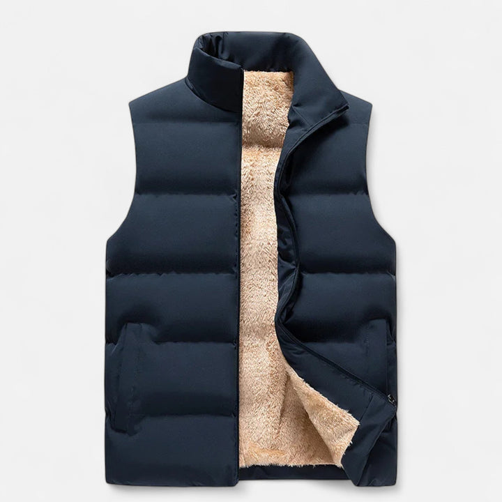 Gilet d'hiver pour homme en laine d'agneau