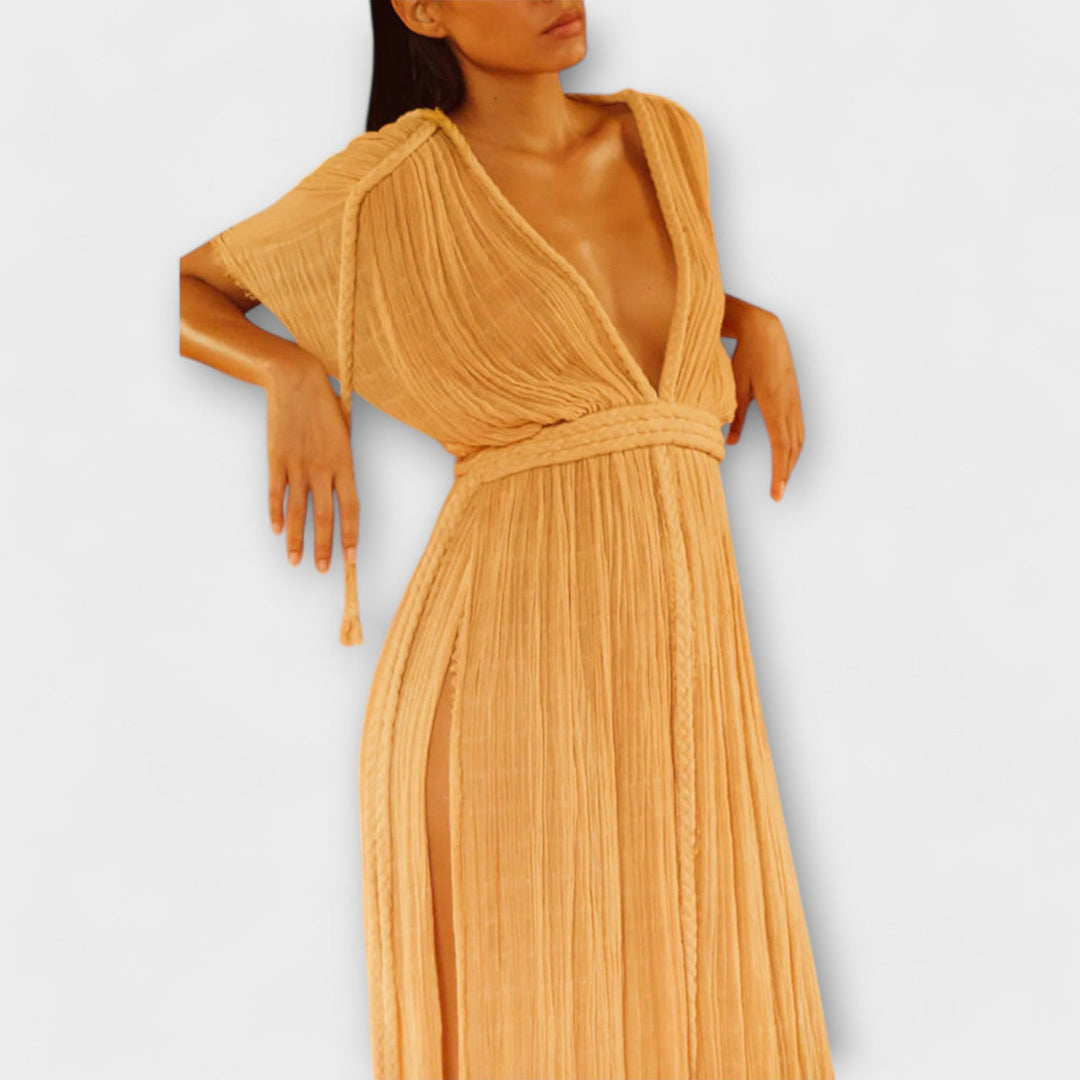 Robe longue kimono de style grec