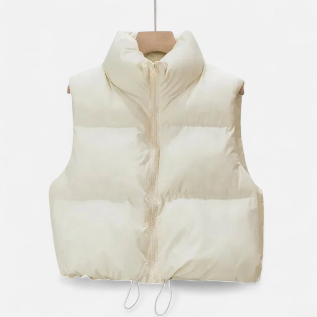 Gilet d'hiver élégant pour femme à taille haute