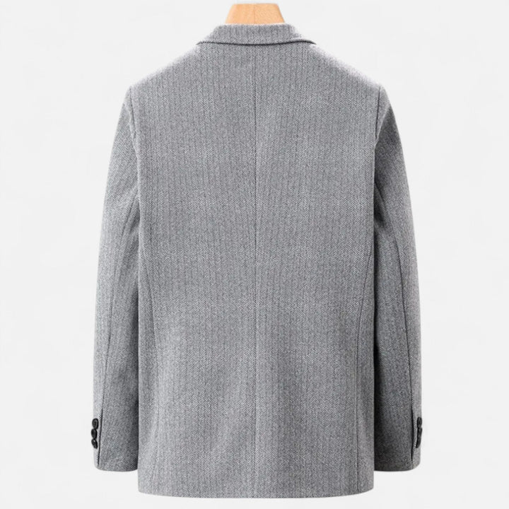 Pánský kabát z vlněné směsi – obchodní klopový elegantní střih