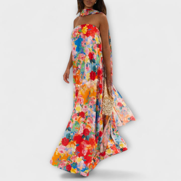 Off-Shoulder Floral Maxi Dress