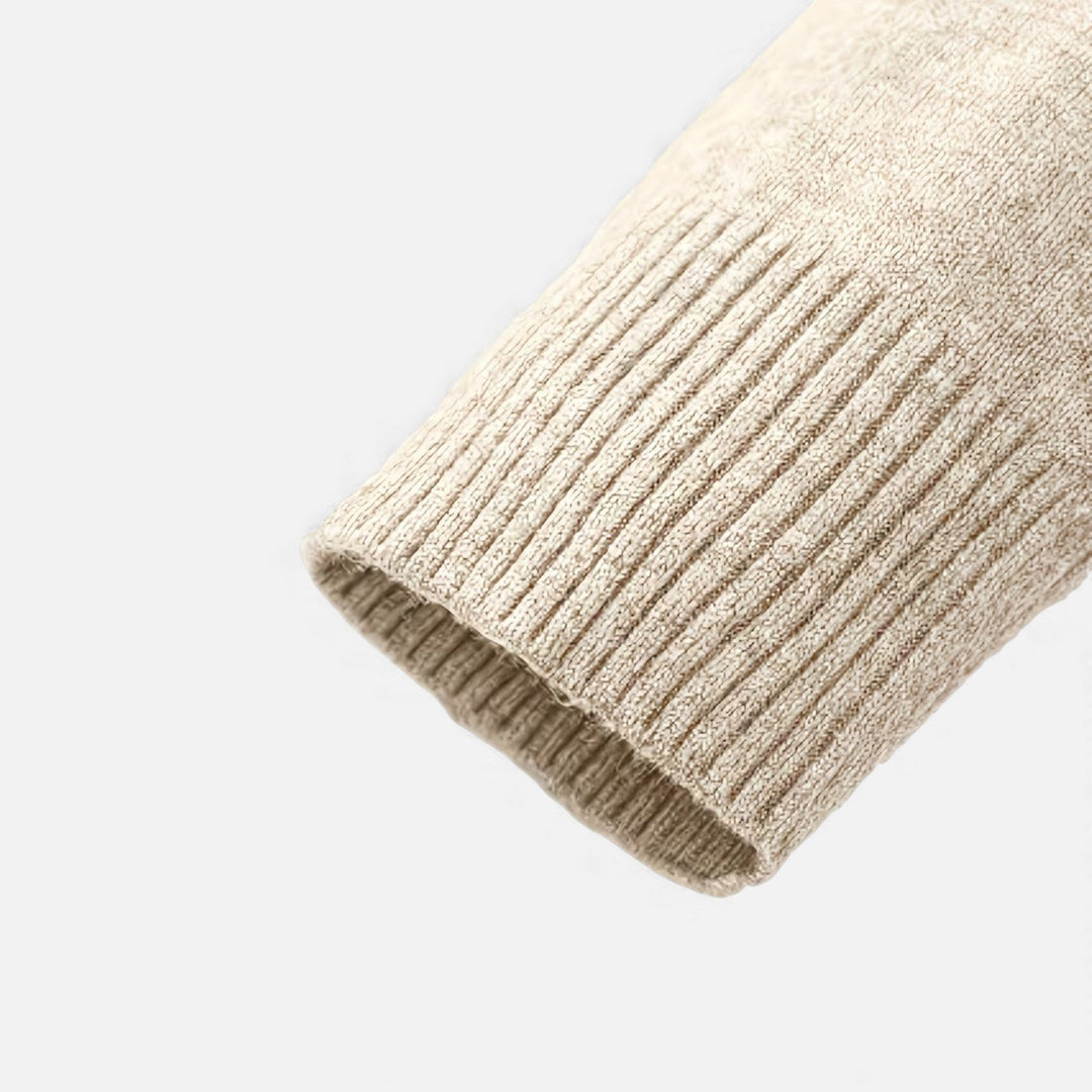 Męski sweter z dzianiny z dekoltem w serek na jesień/zimę