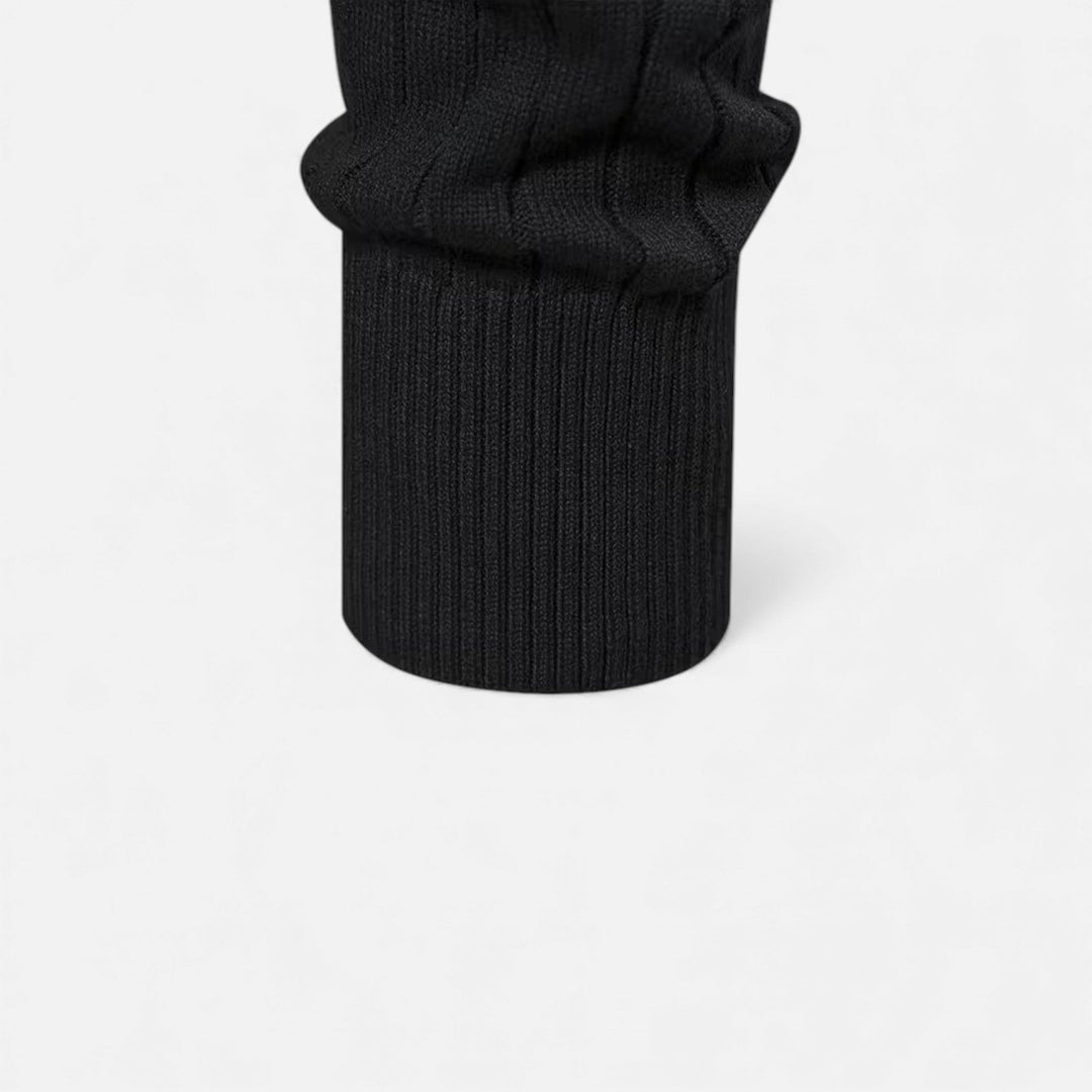 Men’s Warm Minimalist Zippered Knit Sweater