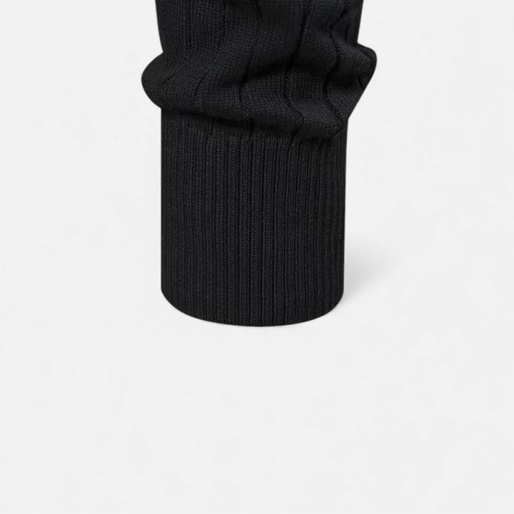 Men’s Warm Minimalist Zippered Knit Sweater