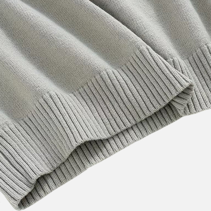 Men’s Loose-Fit Button-Up Polo Sweater