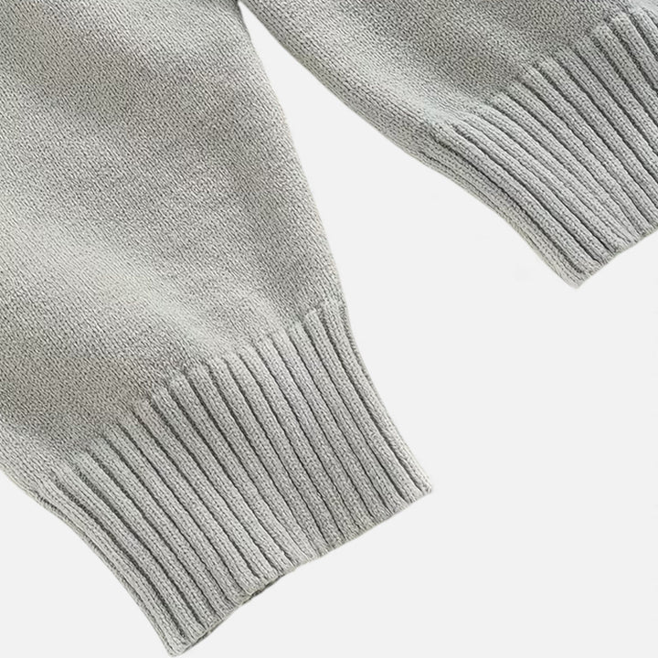 Men’s Loose-Fit Button-Up Polo Sweater