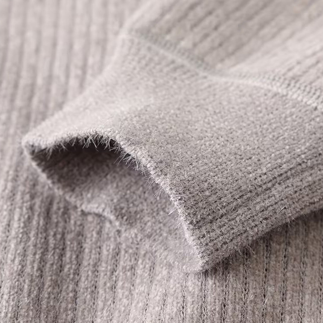 Pull à rayures pour homme, épais, à demi-fermeture éclair