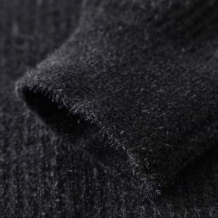 Pull à rayures pour homme, épais, à demi-fermeture éclair