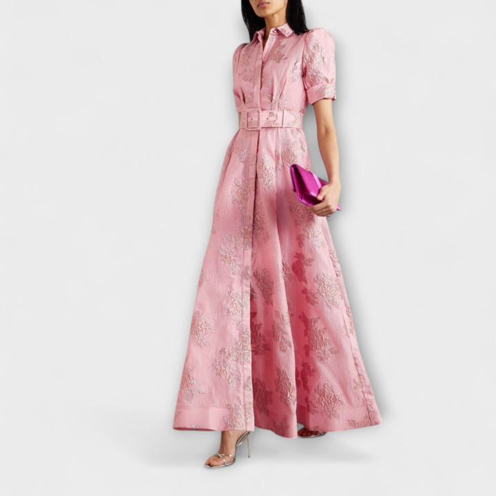 Dress with Short Puff Sleeves