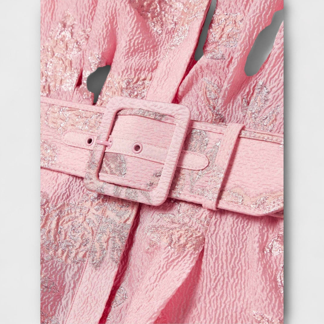 Dress with Short Puff Sleeves