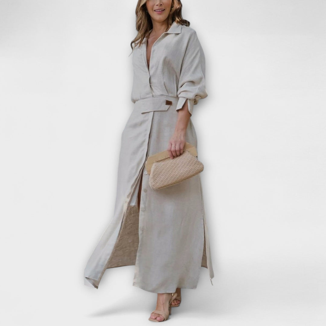 Maxi šaty s výstřihem do V