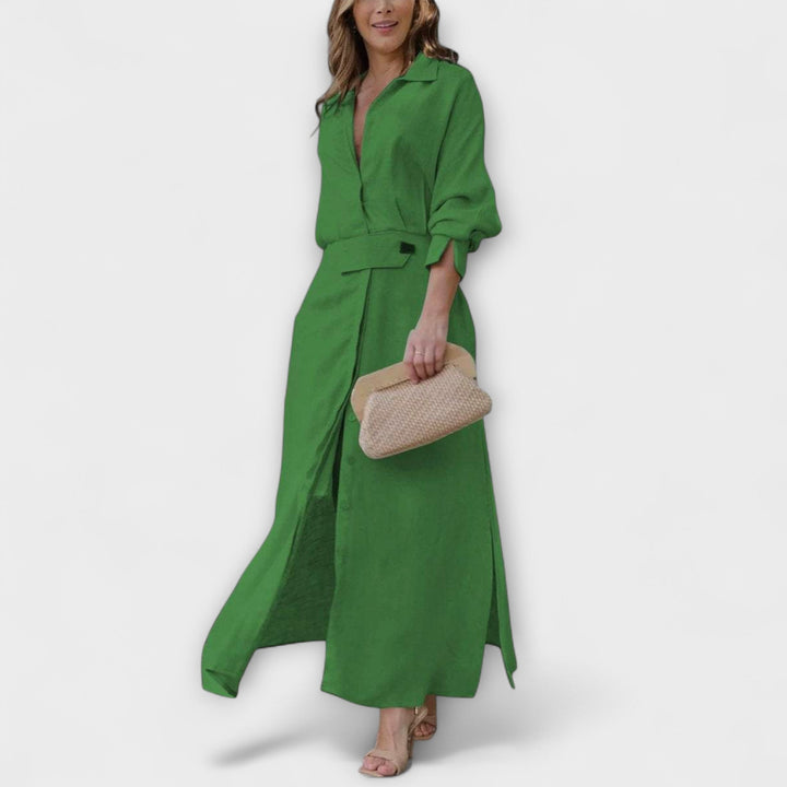 Maxi šaty s výstřihem do V